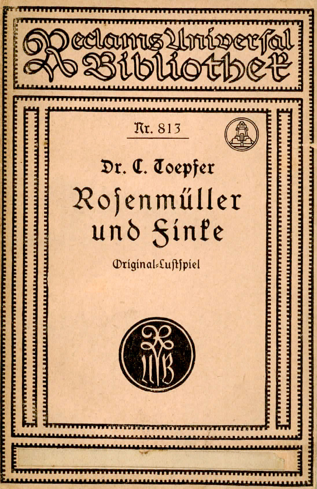 Rosenmüller und Finke oder Abgemacht - Toepfer, Dr. Karl